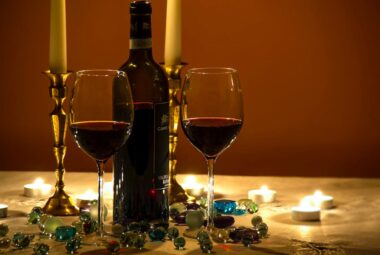 Two Clear Wine Glasses