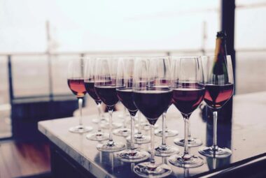 red wine glasses