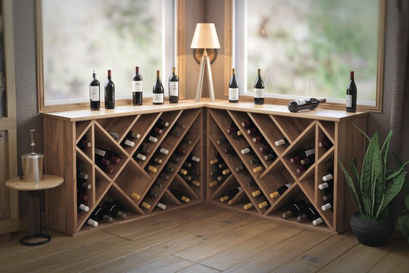 corner wine racks